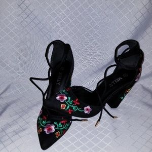 Unique embroidered heels